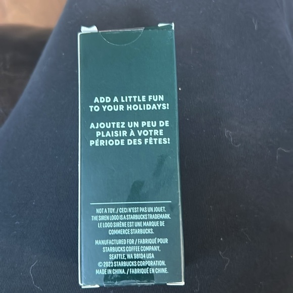 2023 Starbucks Holiday Silver Chrome Cold Cup Keychain/Tree Ornament NIB - Picture 2 of 3